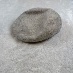 Vintage Penney's Wool Cashmere Blend Flat Cap Grey Ivy Hat Size 7 WPL 8243